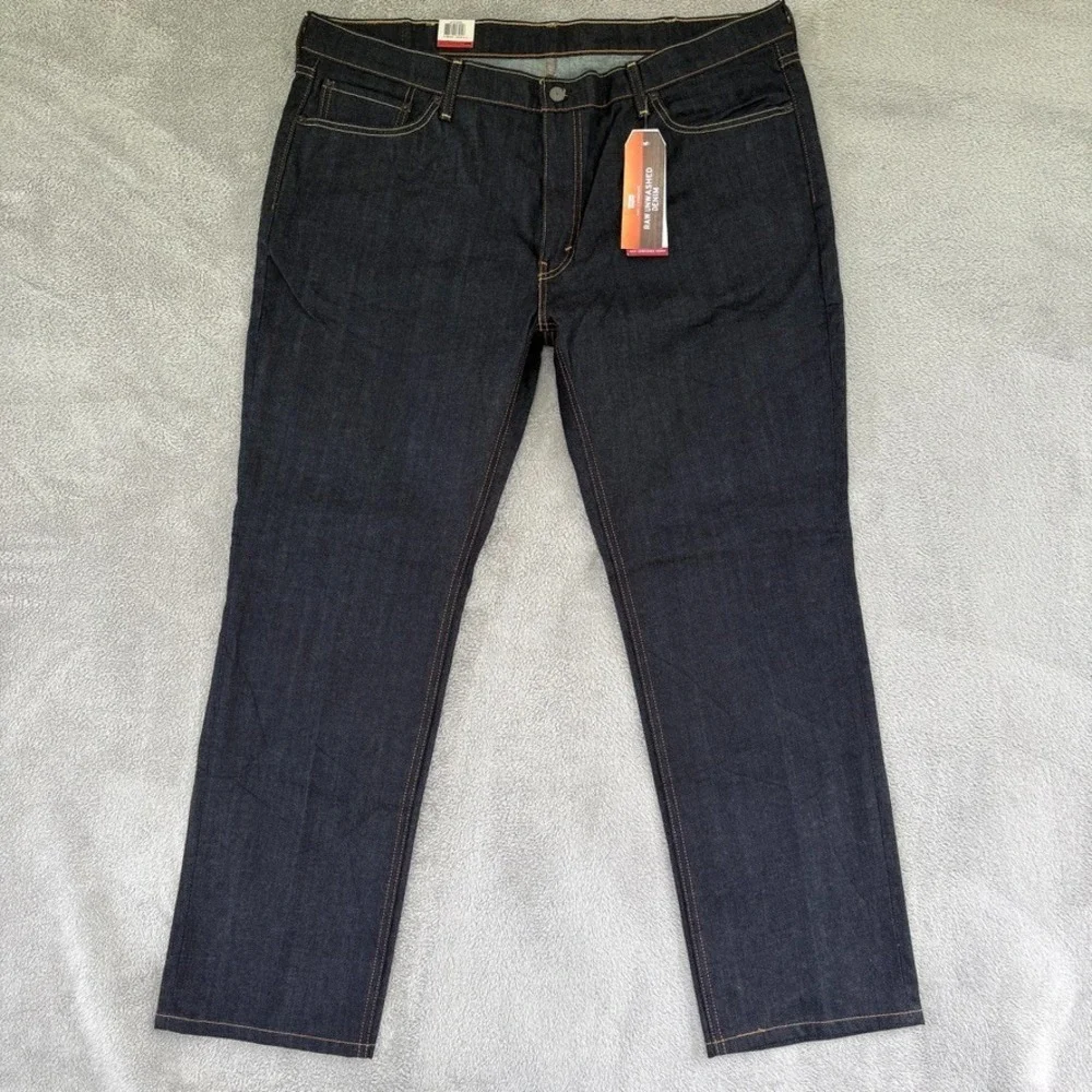 Levis 541 Jeans Mens 44X32 Blue Athletic Straight Raw Unwashed Denim New
